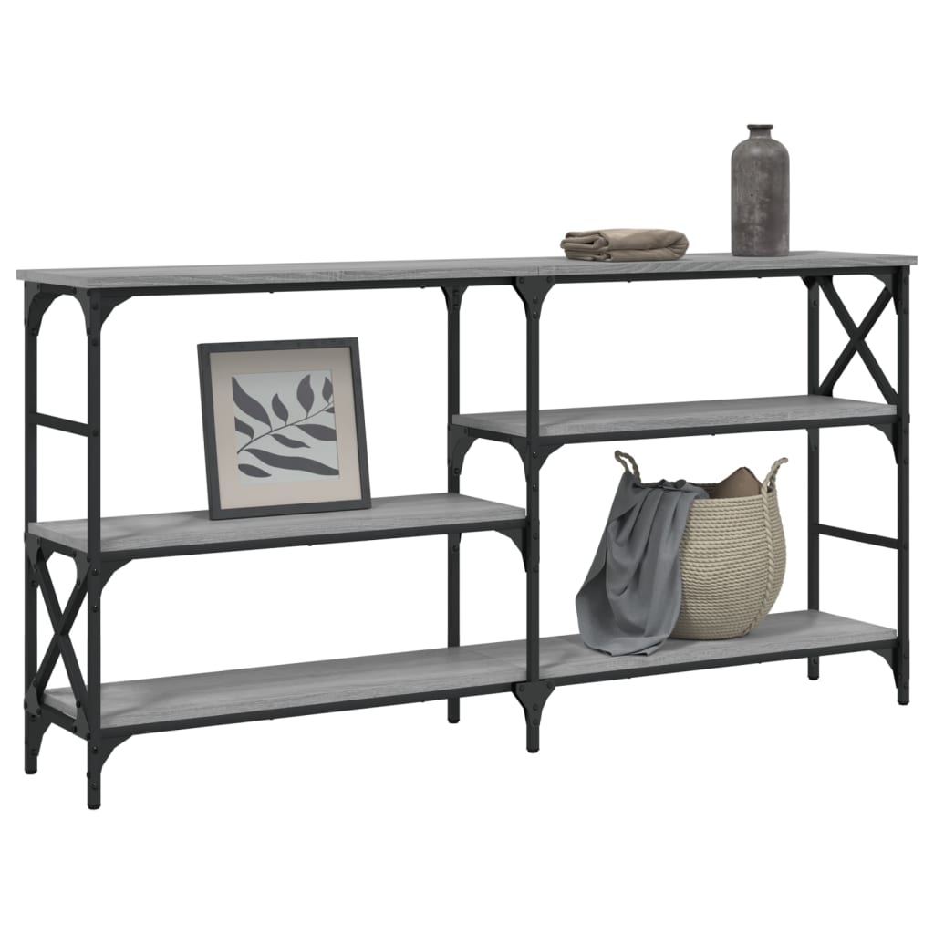 Sonoma gray console table 150x29x76.5 cm engineering wood