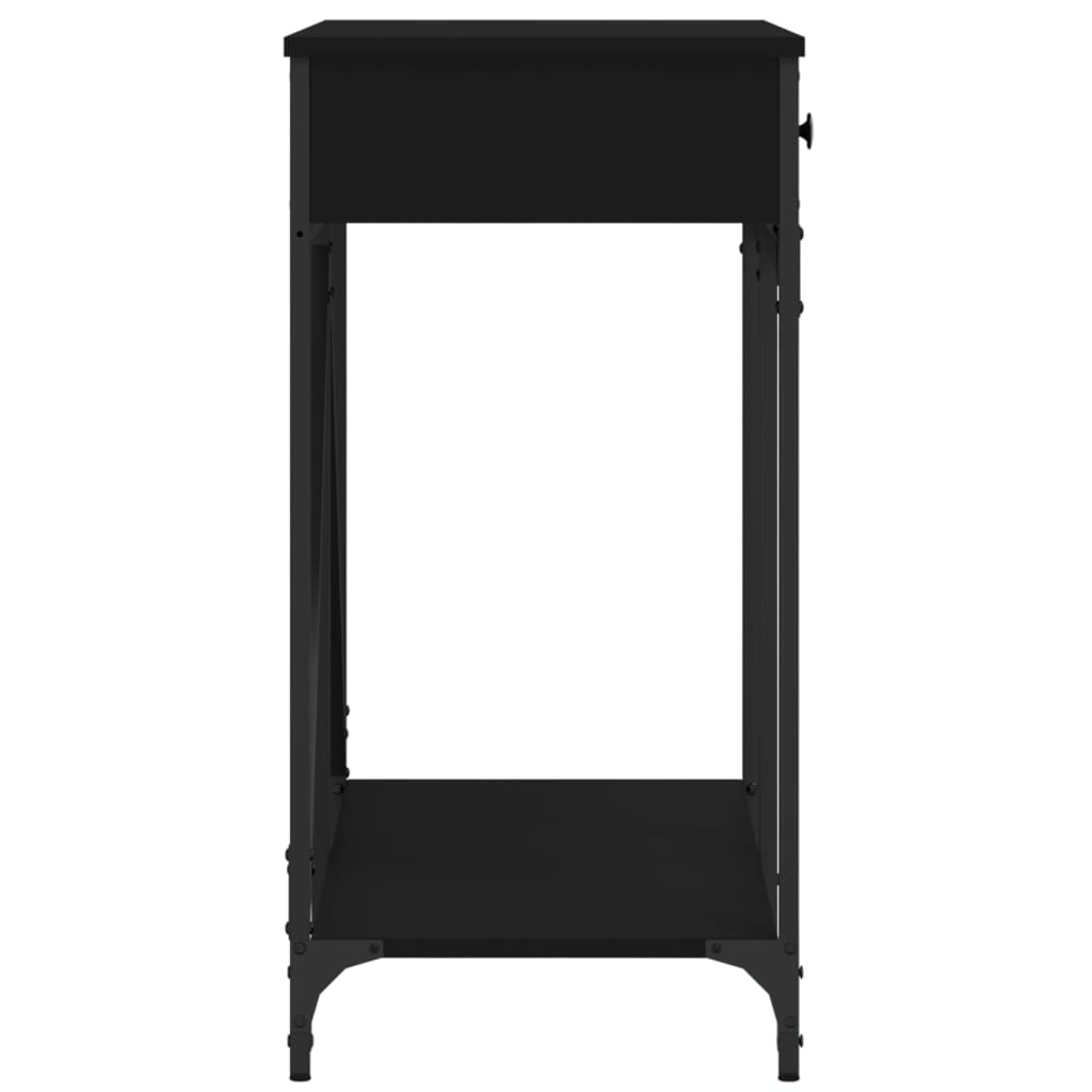 Table console noir 100x39x78,5 cm bois d'ingénierie