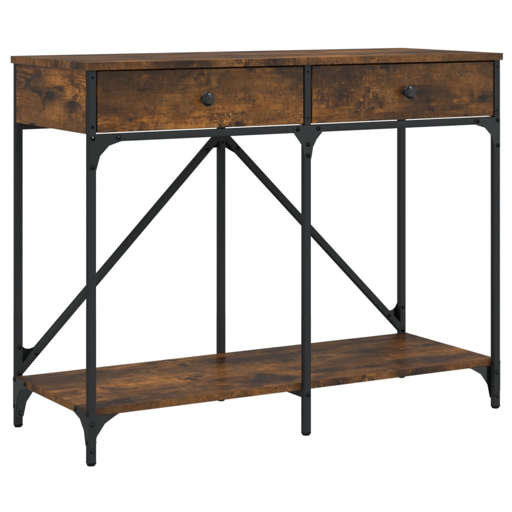 Smoked oak console table 100x39x78.5 cm Engineering wood