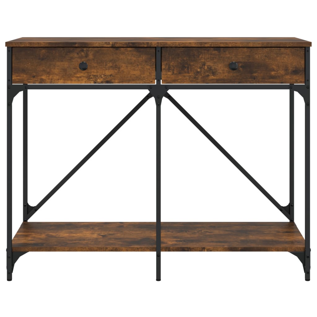 Smoked oak console table 100x39x78.5 cm Engineering wood