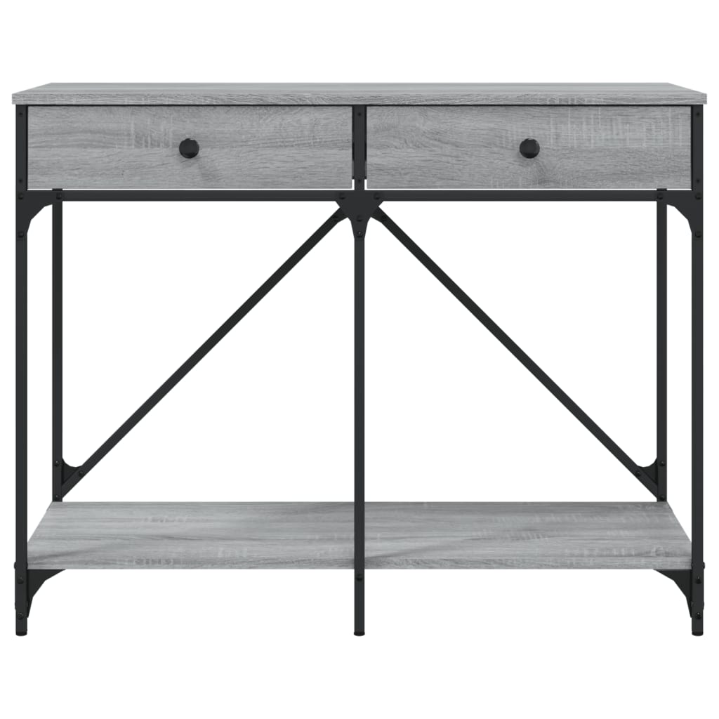 Table console sonoma gris 100x39x78,5 cm bois d'ingénierie