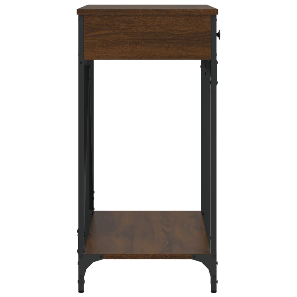 Table console brown oak 100x39x78.5 cm Engineering wood
