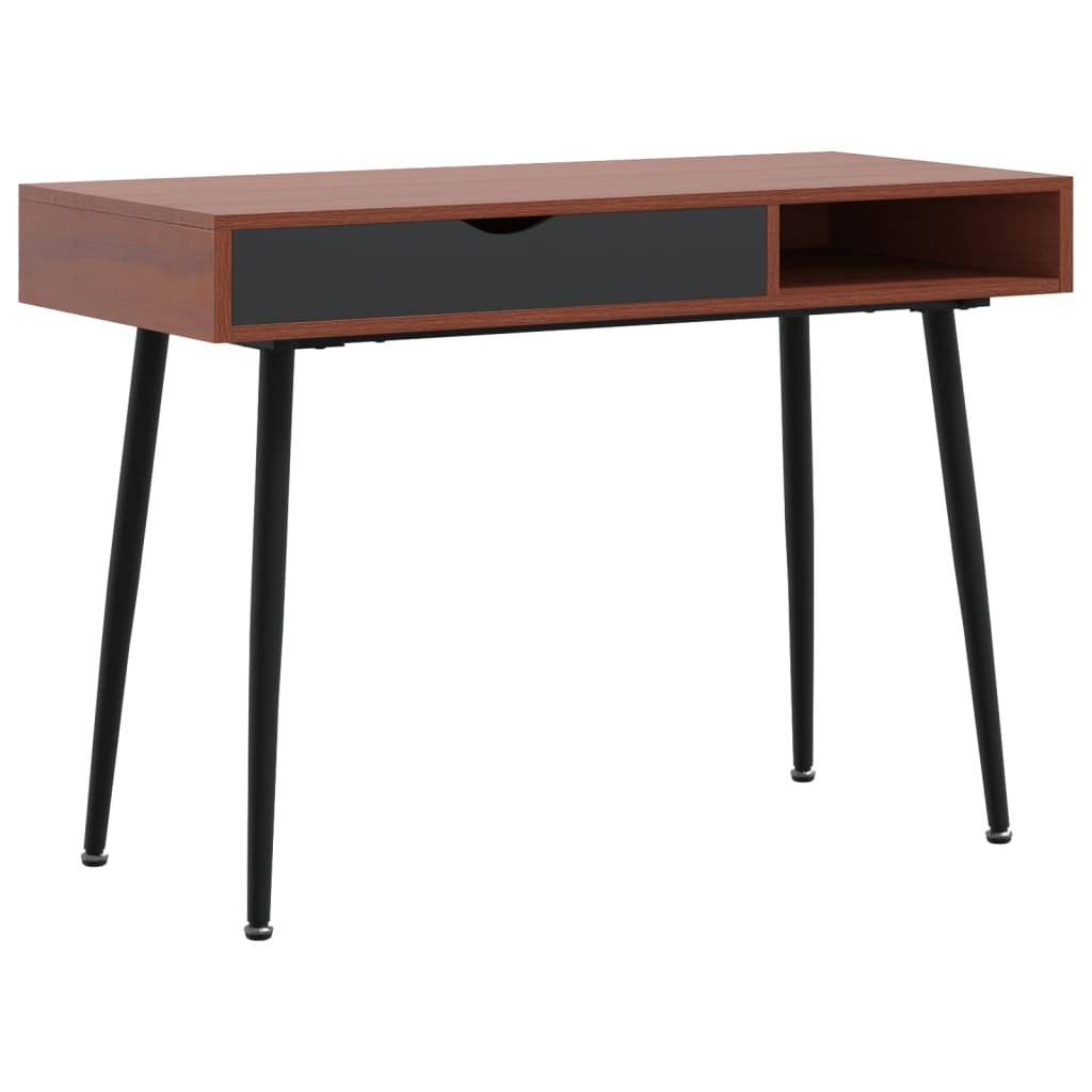 Computer desk with brown drawer 110x50x75 cm