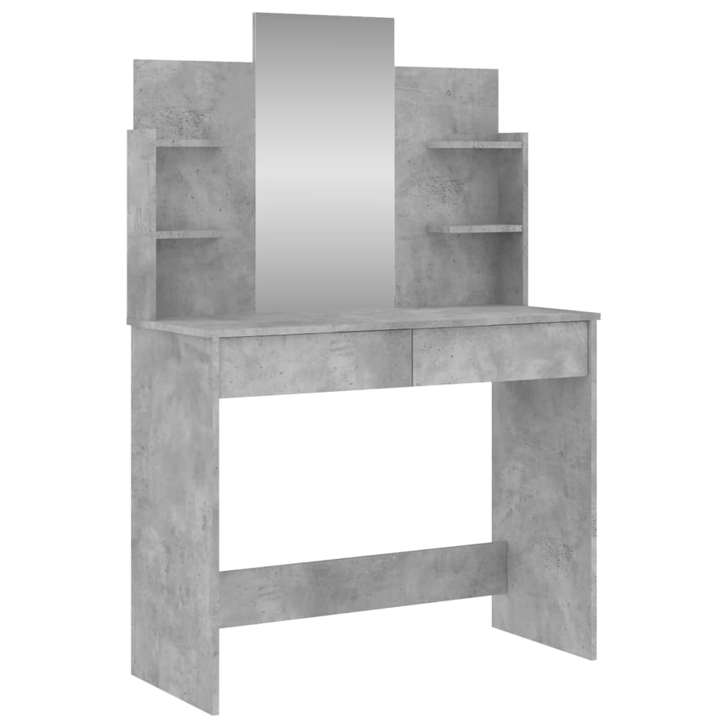 Hairdressing with gray concrete mirror 96x39x142 cm