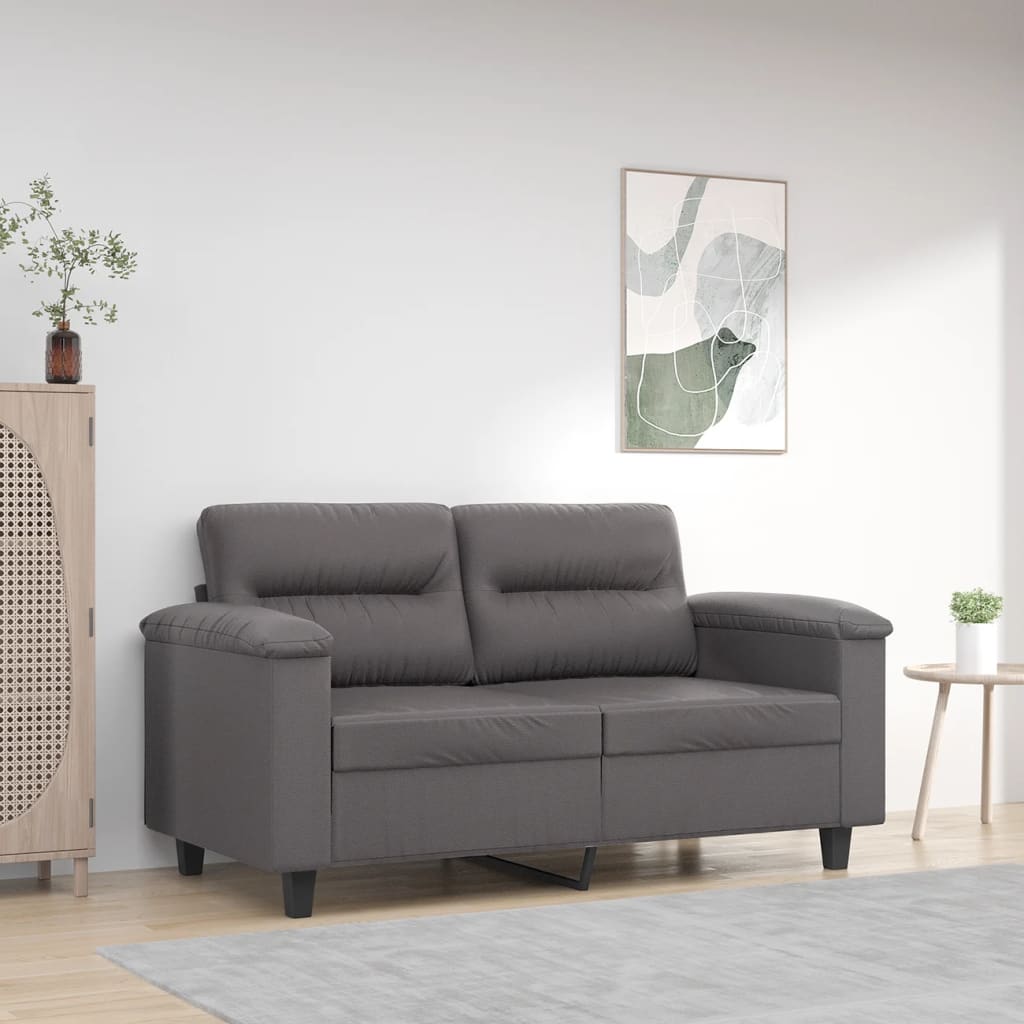 2 -seater gray sofa 120 cm imitation leather