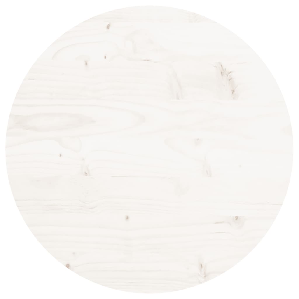 Dessus de table rond blanc Ø40x3 cm bois de pin massif