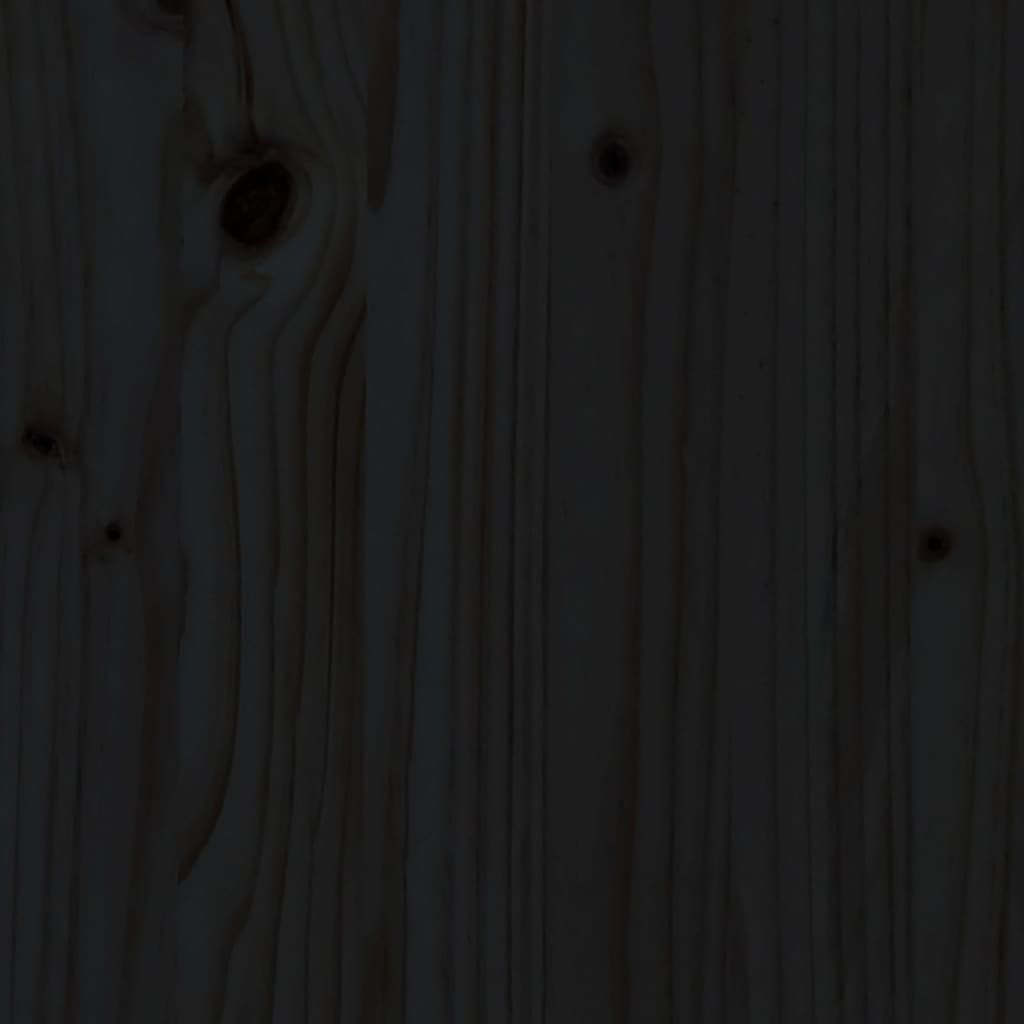 Tavolo rotondo nero Top Ø70x3 cm Legno di pino solido