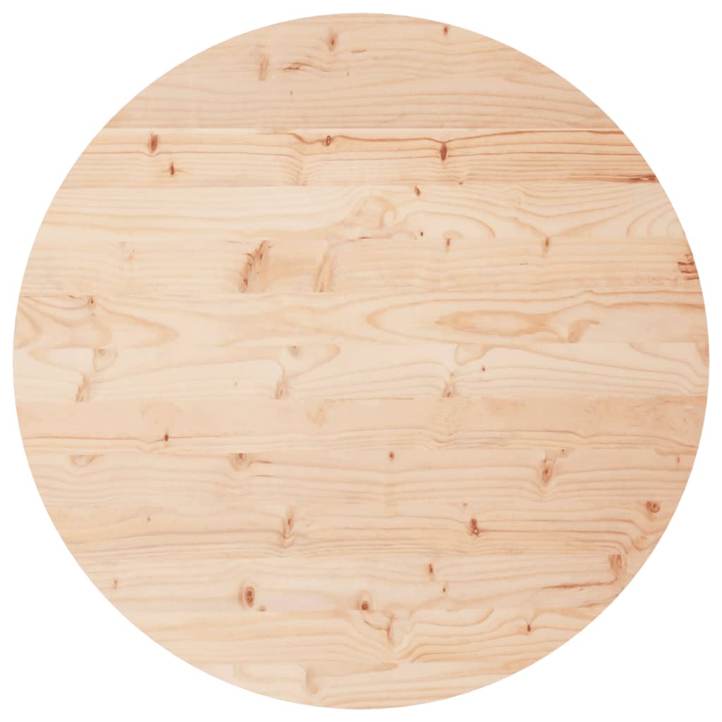 Dessus de table rond Ø80x3 cm bois de pin massif