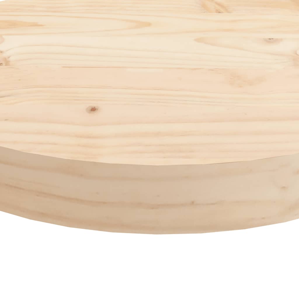 Tavolo rotondo Top Ø90x3 cm Legno di pino solido