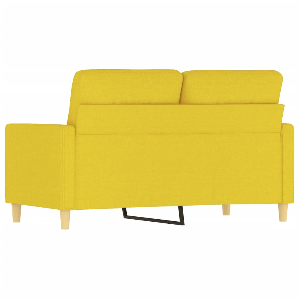 Sofa with 2 light yellow squares 120 cm fabric