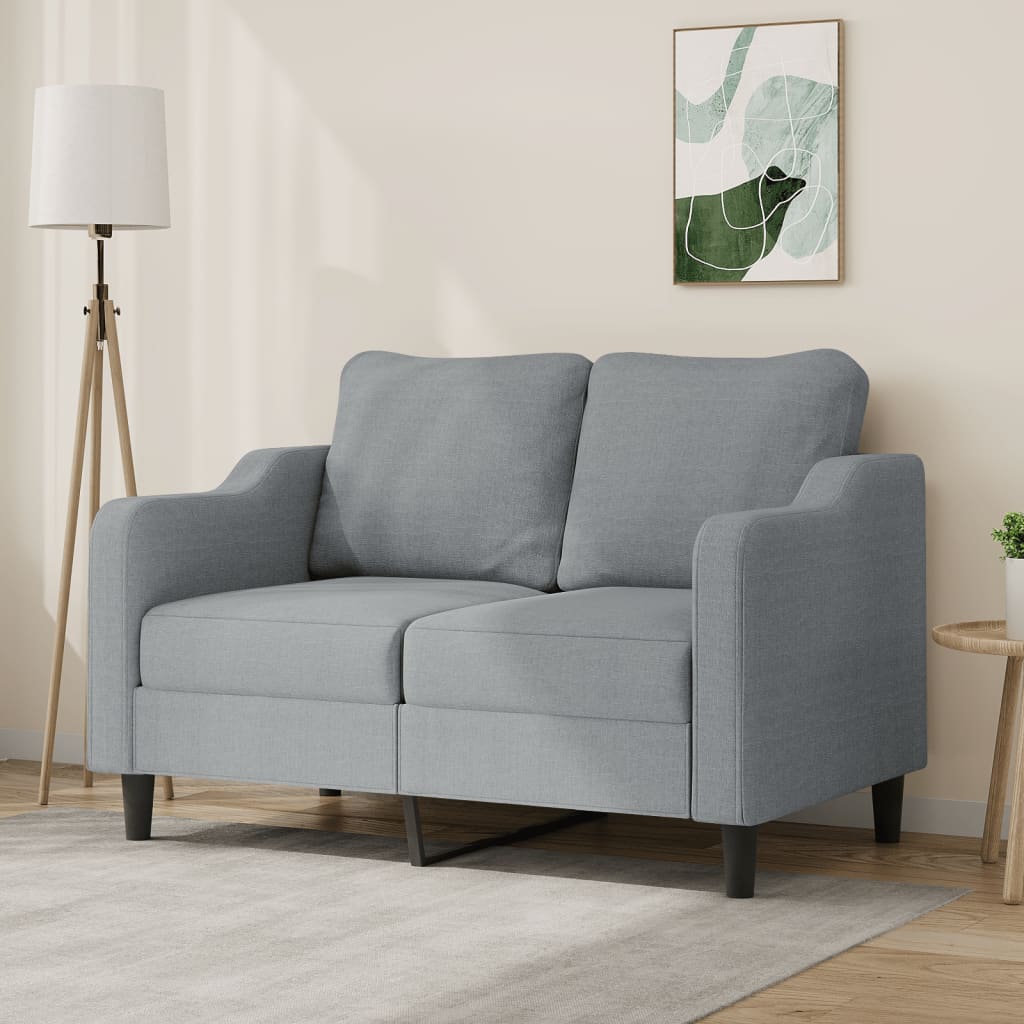 Light gray 2 -seater sofa 120 cm Fabric
