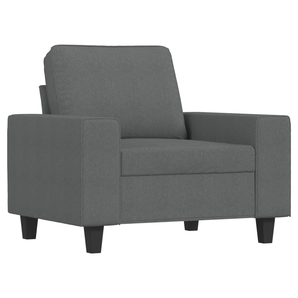 Dark gray armchair 60 cm fabric