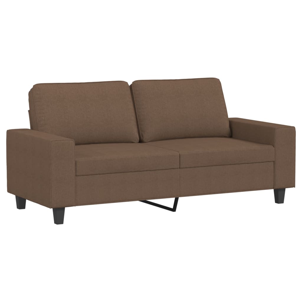 2 -seater sofa brown 140 cm fabric