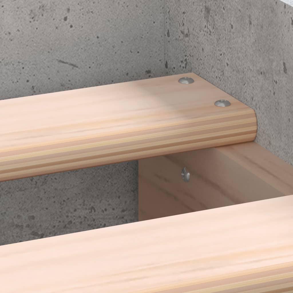 Grauer Betonbettrahmen 75x190 cm kleines einfaches Ingenieurholz Holz