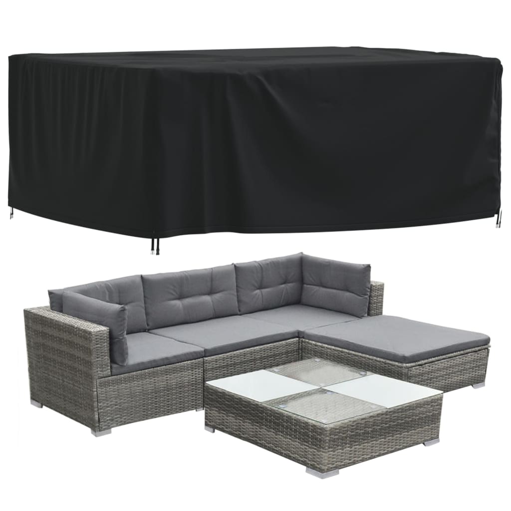 Black garden furniture cover 200x165x80 cm oxford 420d