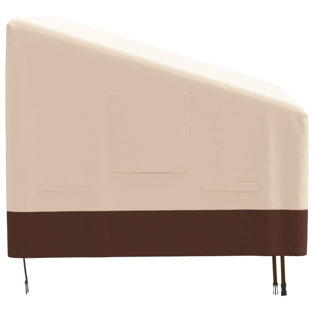 2 -seater beige bench cover 137x97x48/74 cm oxford 600d