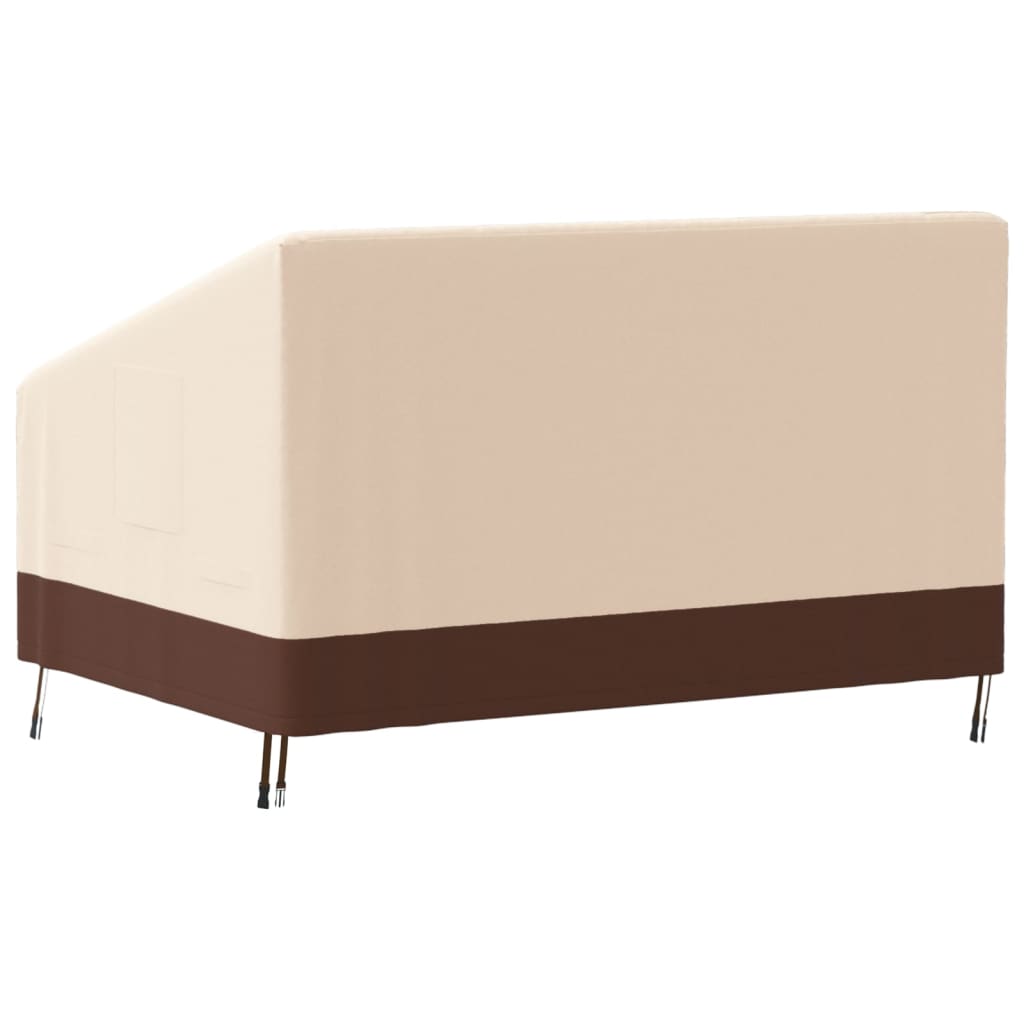 2 -Seater Beige Banch Cover 137x97x48/74 cm Oxford 600D