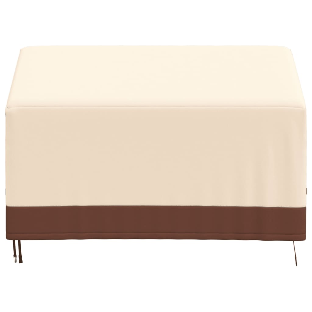 2 -seater beige bench cover 132x71x56/81 cm oxford 600d