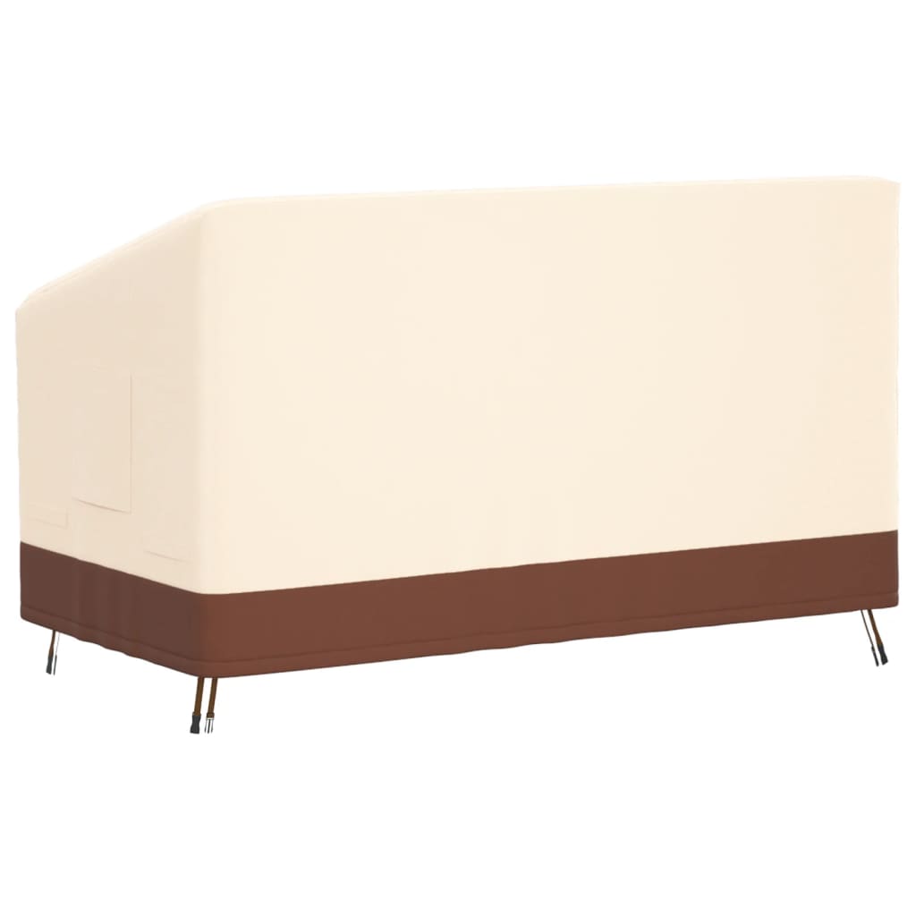 3 -seater beige bench cover 159x84x56/81 cm oxford 600d