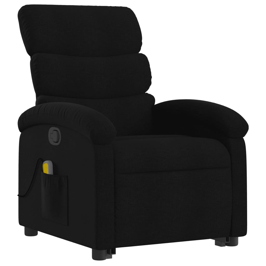 Noir fabric tilting massage chair