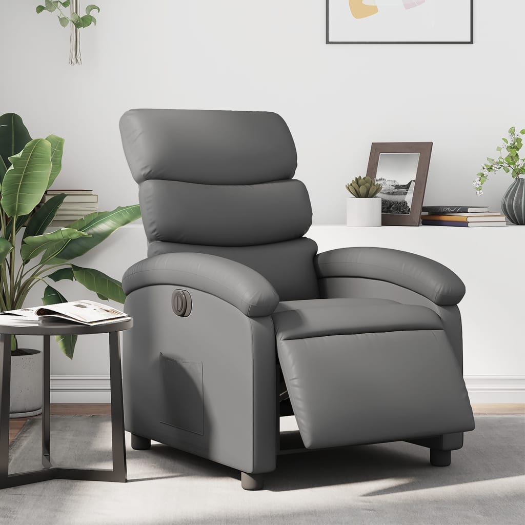 Electric electrical chair gray imitation leather