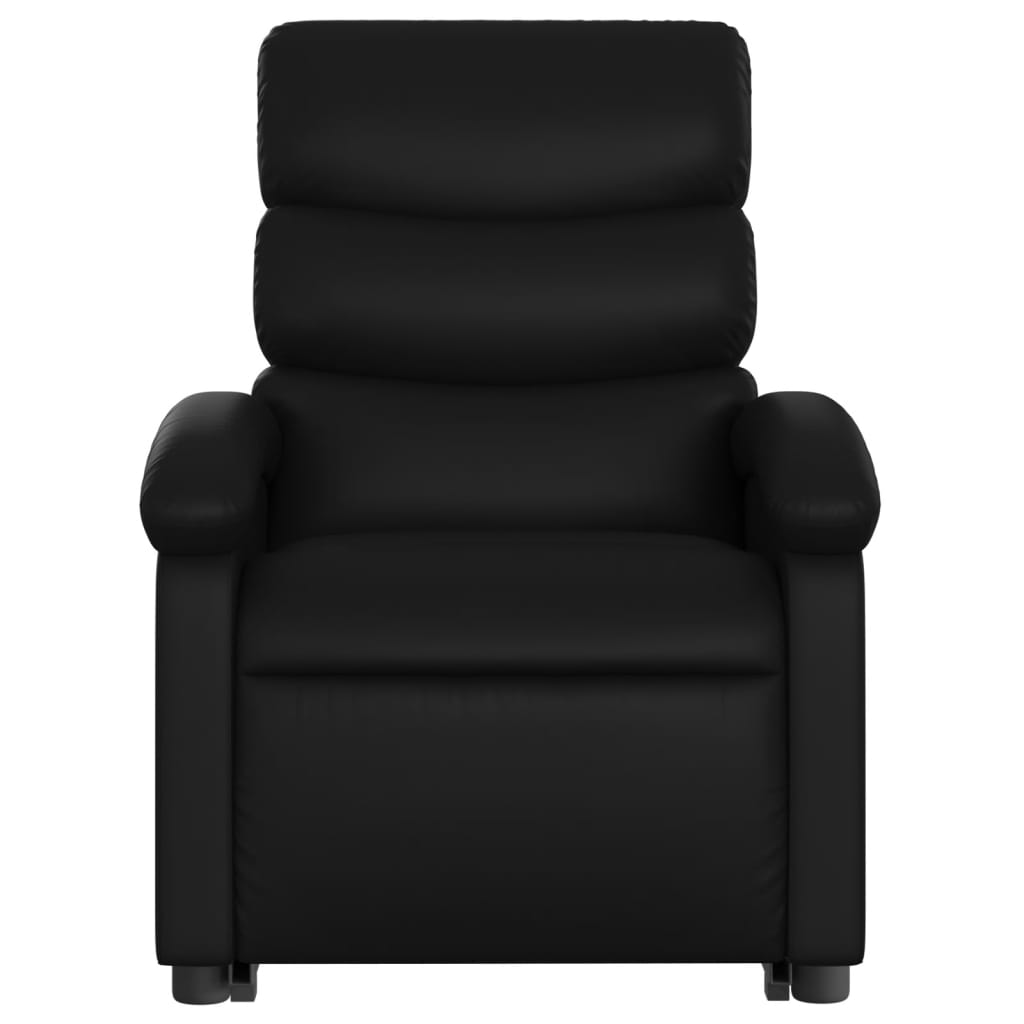 Terminating black massage armchair