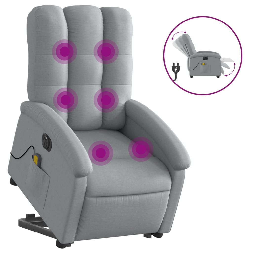 Light gray electrical massage chair Fabric