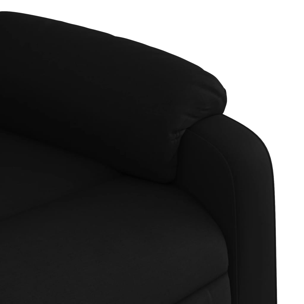 Tilting black fabric chair