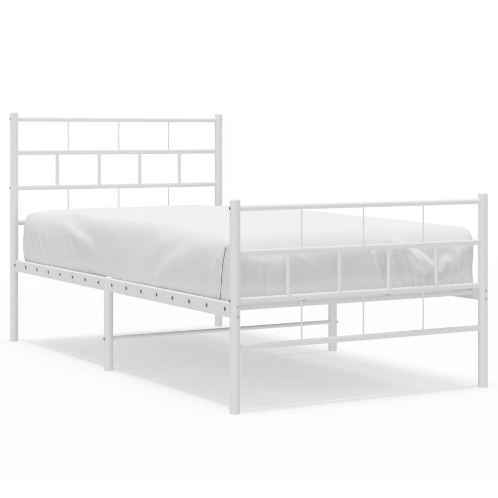 Metallbettbettrahmen mit Schlafenszeit/weißem Fußbett 100x200 cm