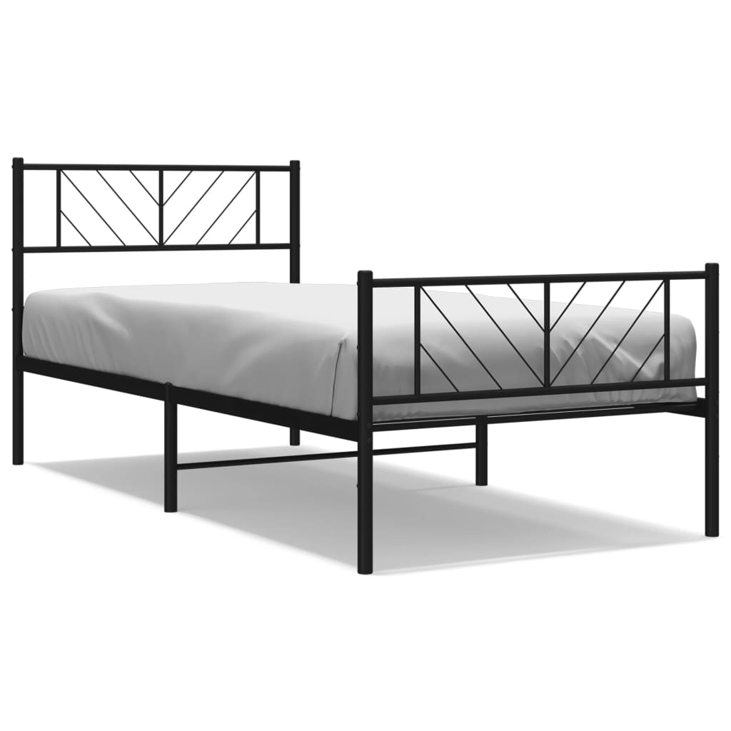 Metallbettbettrahmen mit Schlafenszeit/schwarzem Bett Fuß 100x190 cm