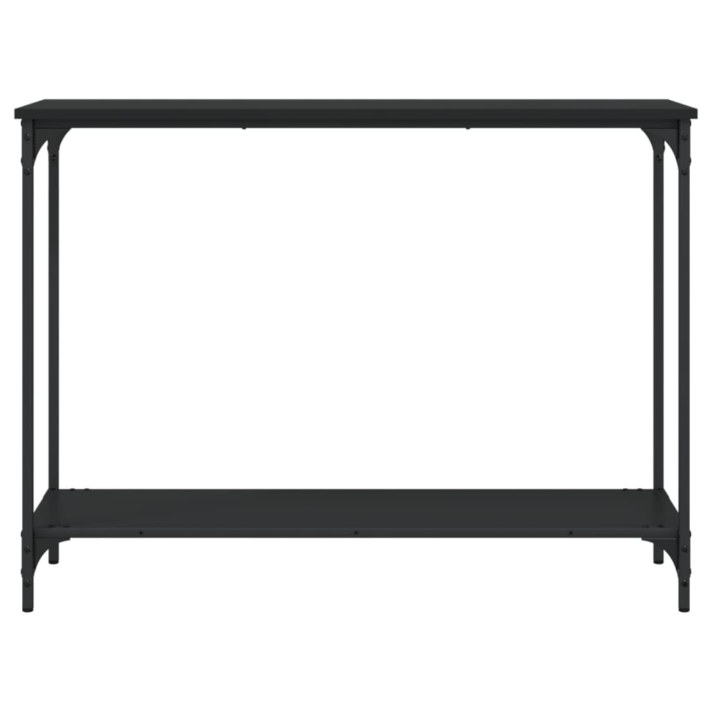 Black console table 101x30.5x75 cm engineering wood