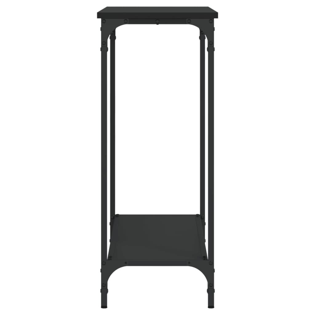 Black console table 101x30.5x75 cm engineering wood