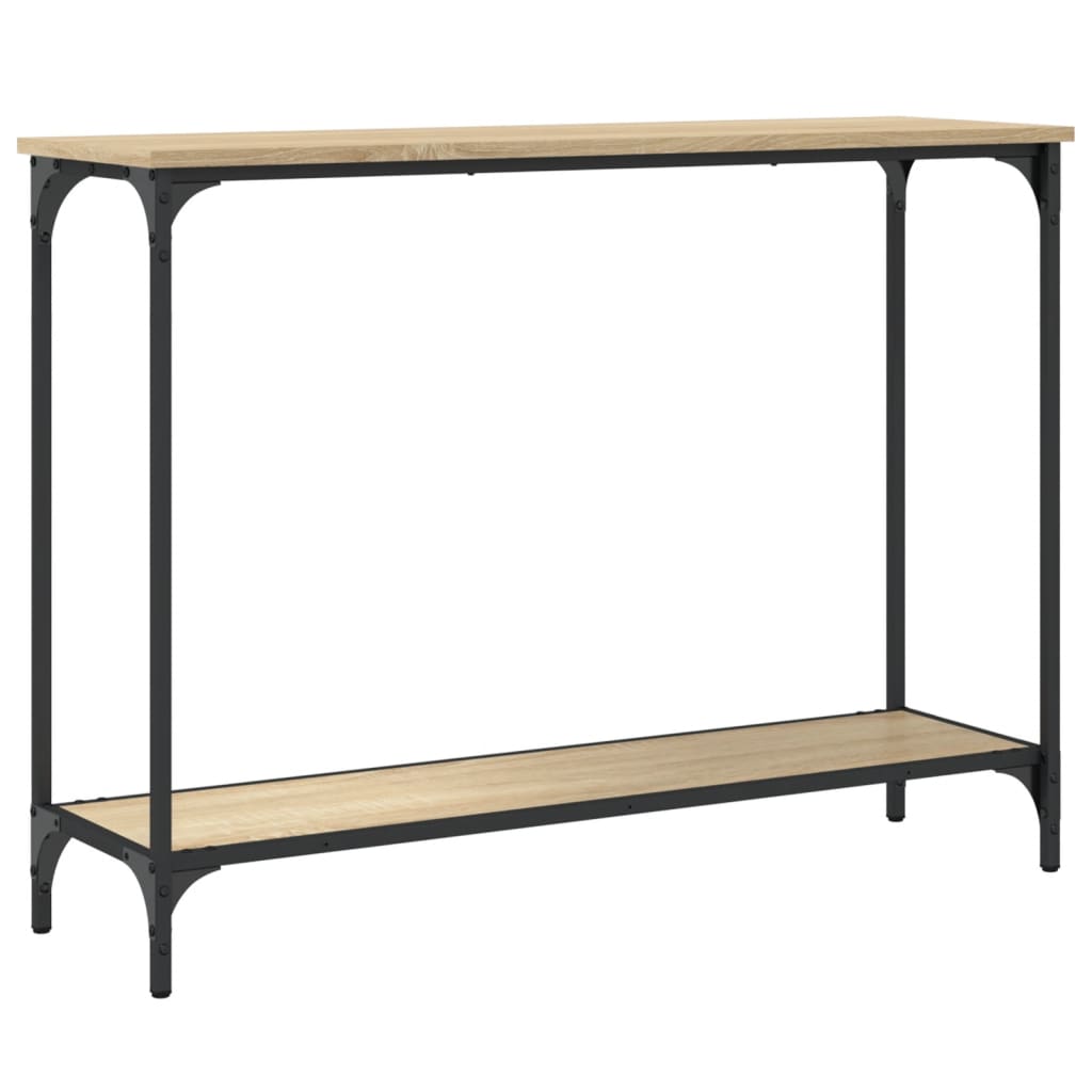 Table console chêne sonoma 101x30,5x75 cm bois d'ingénierie
