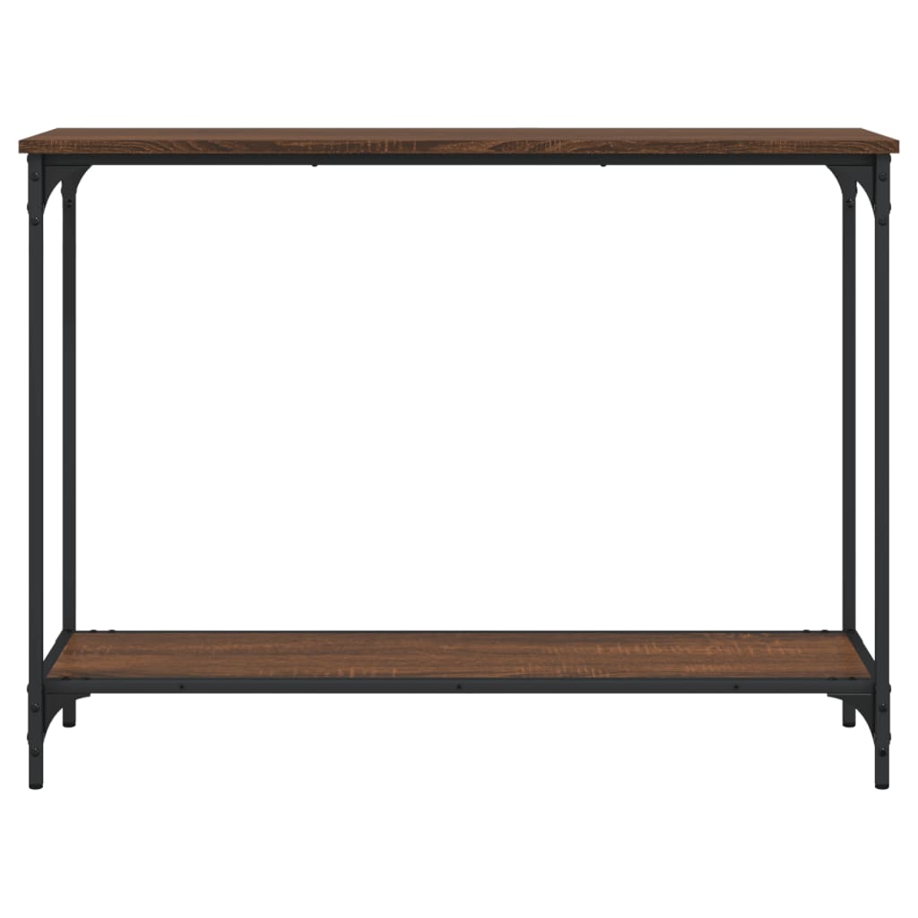 Table console chêne marron 101x30,5x75 cm bois d'ingénierie
