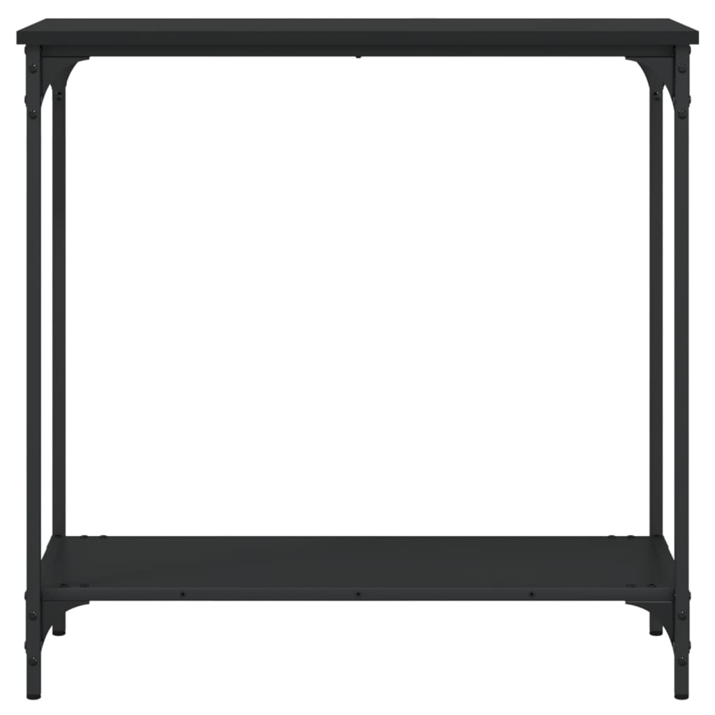 Table console noir 75x30,5x75 cm bois d'ingénierie