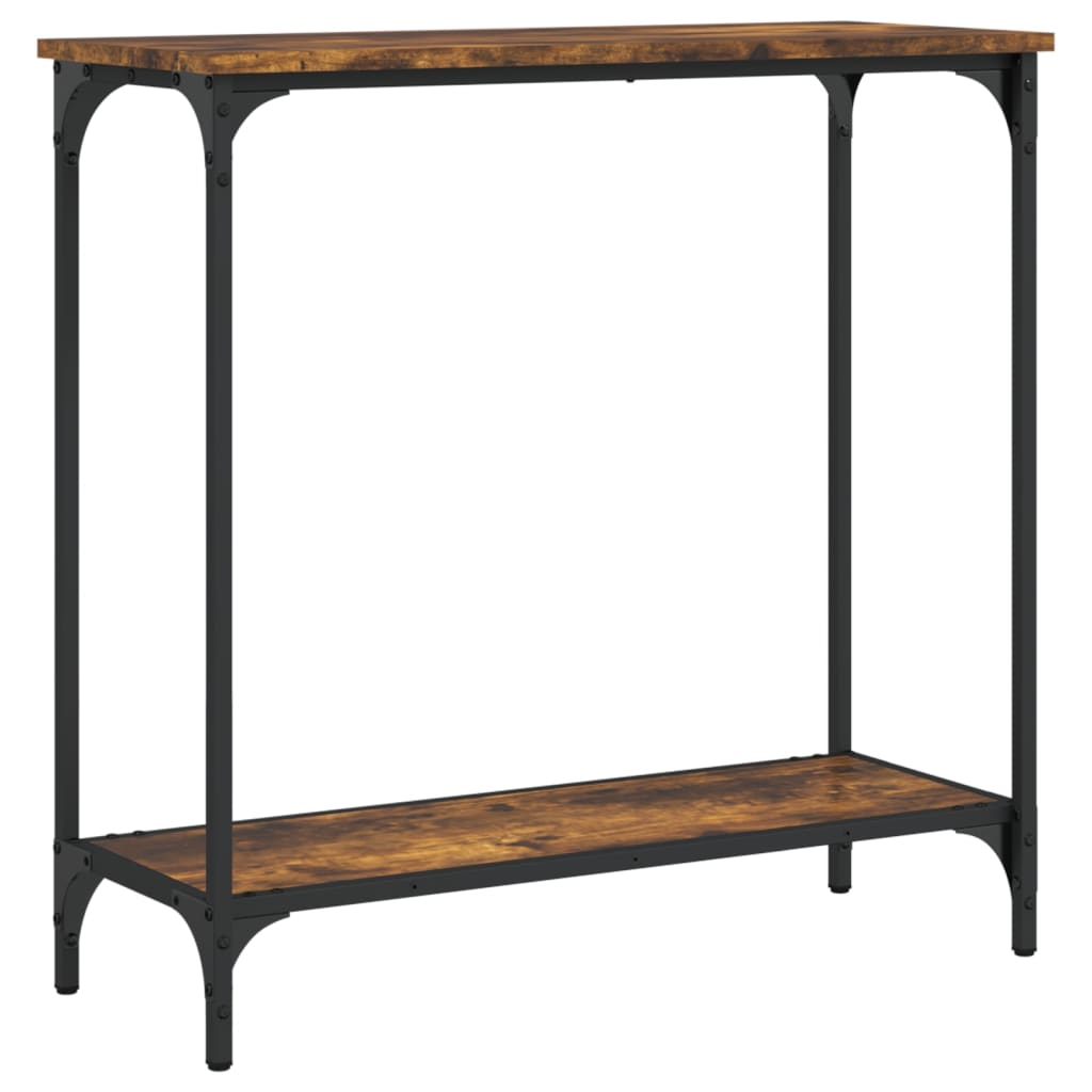 Smoked oak console table 75x30.5x75 cm engineering wood