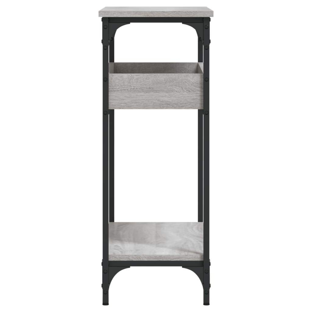 Console table with Sonoma Gray shelf 75x29x75 cm