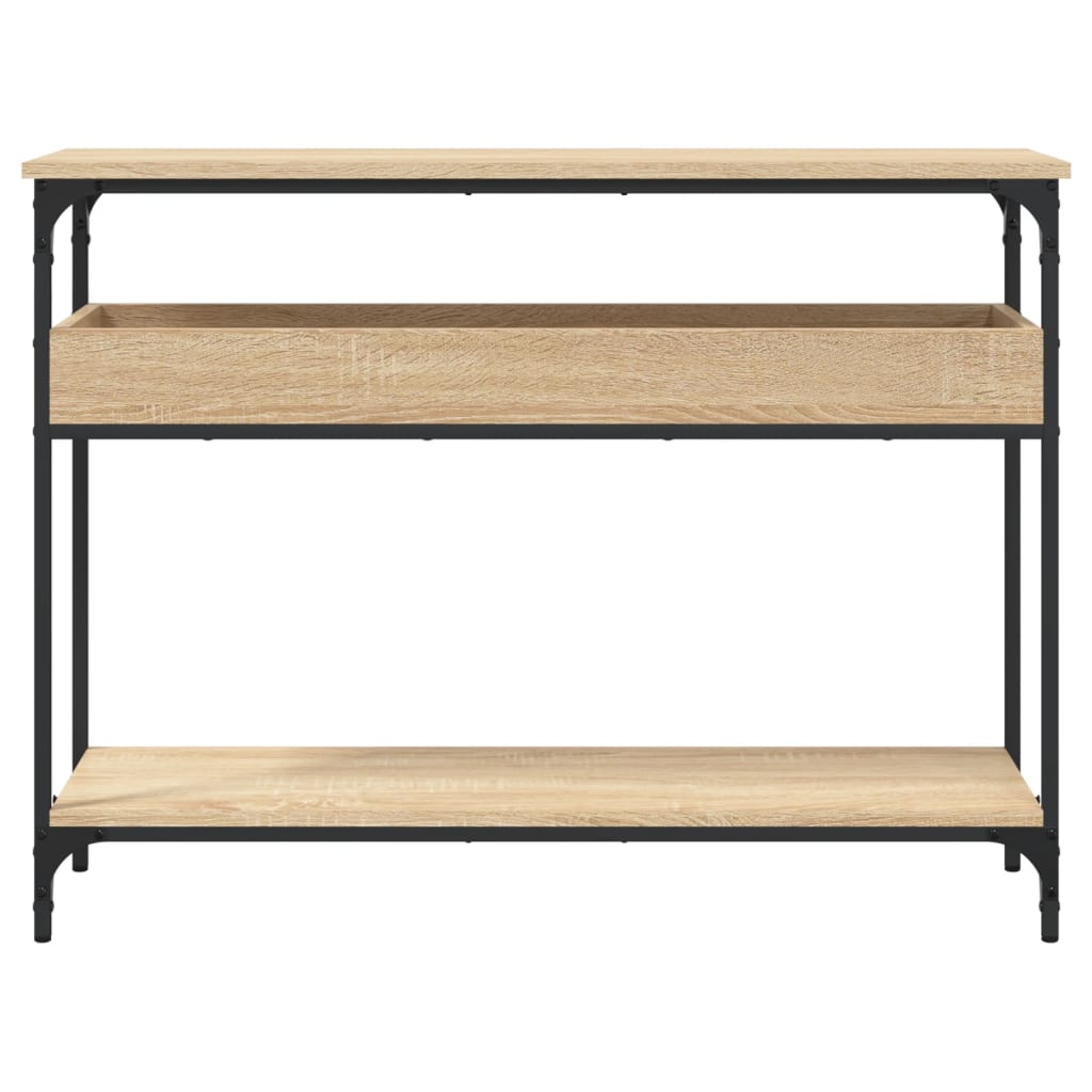 Console table with Sonoma oak shelf 100x29x75 cm