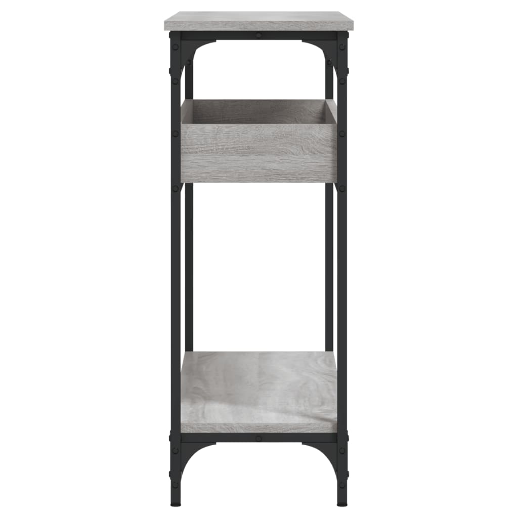 Console table with gray sonoma shelf 100x29x75 cm