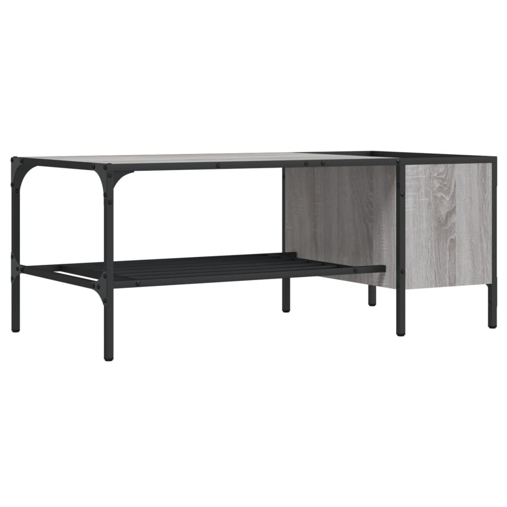 Table basse avec support sonoma gris 100x51x40 cm
