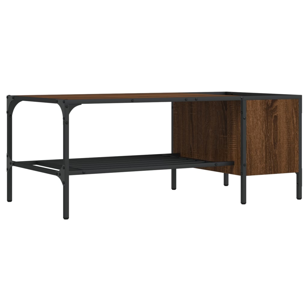 Table basse avec support chêne marron 100x51x40 cm