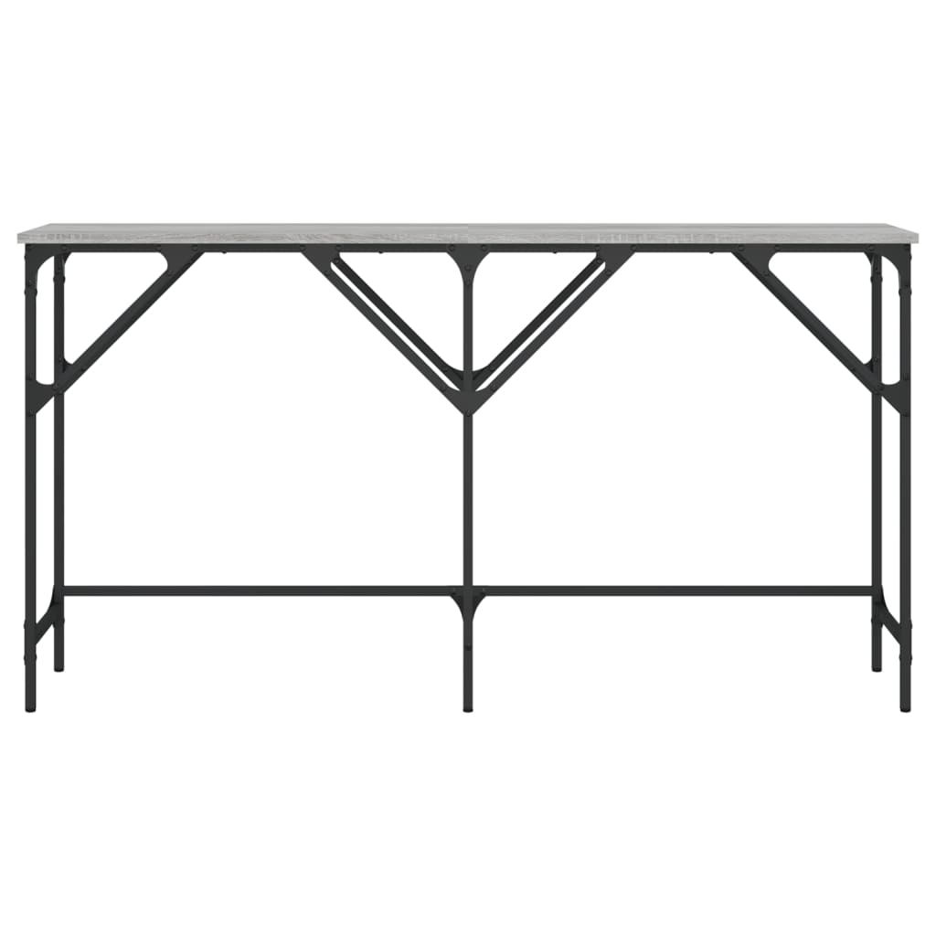 Table console sonoma gris 140x29x75 cm bois d'ingénierie