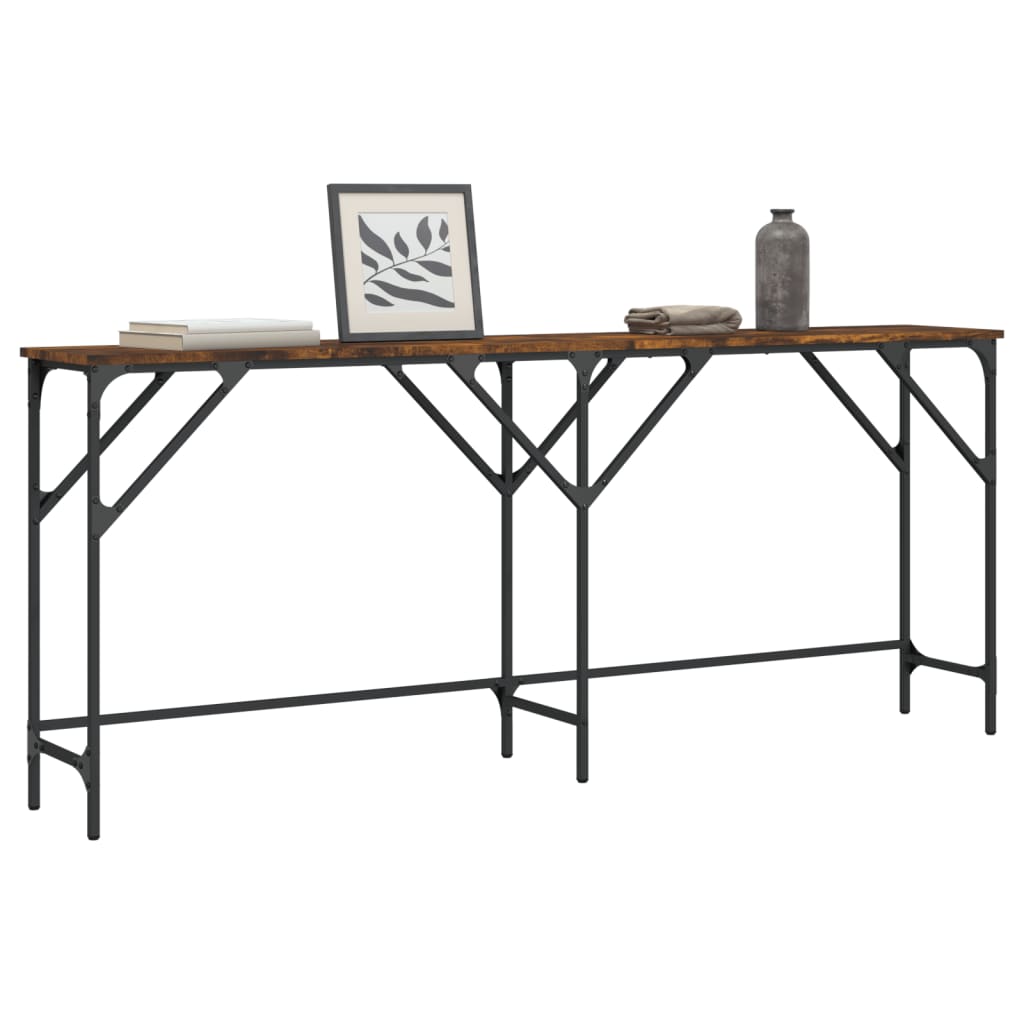 Tabelle mit geräucherter Eiche -Konsole 180x29x75 cm Engineering Holz