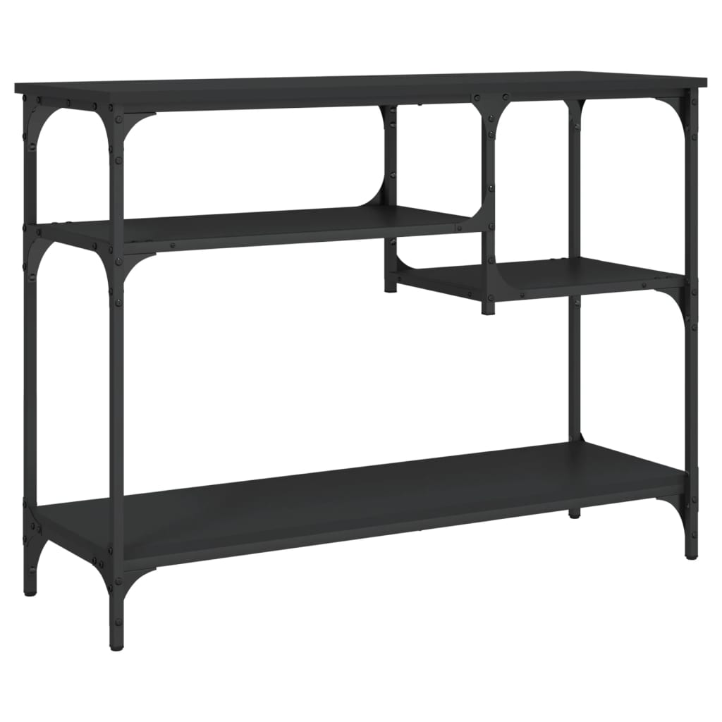 Console table with black shelves 100x35x75 cm