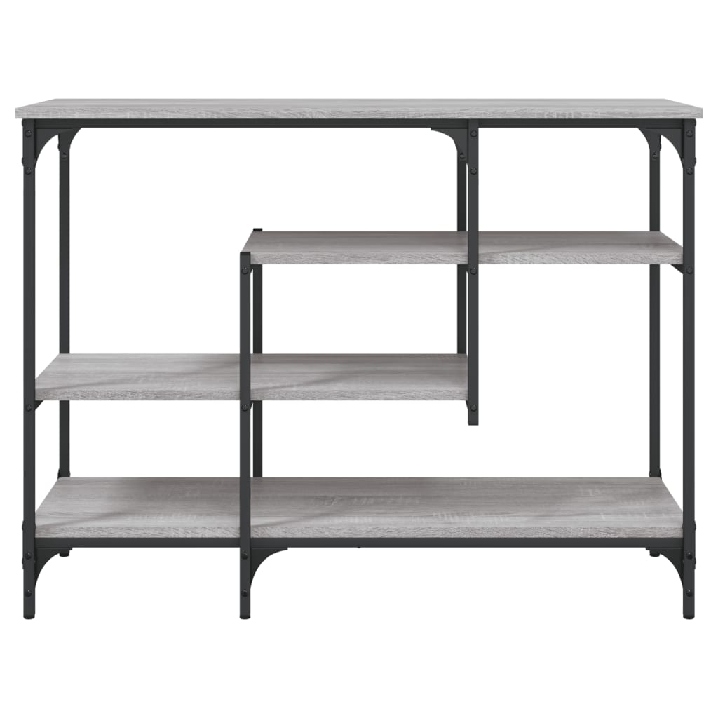 Console table with Sonoma Gray 100x35x75 cm shelves