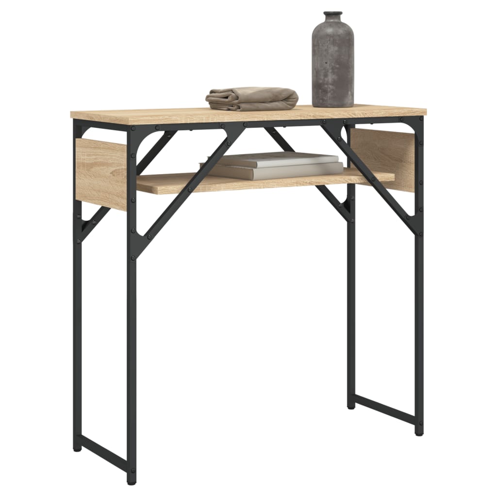 Console table with Sonoma oak shelf 75x30x75 cm