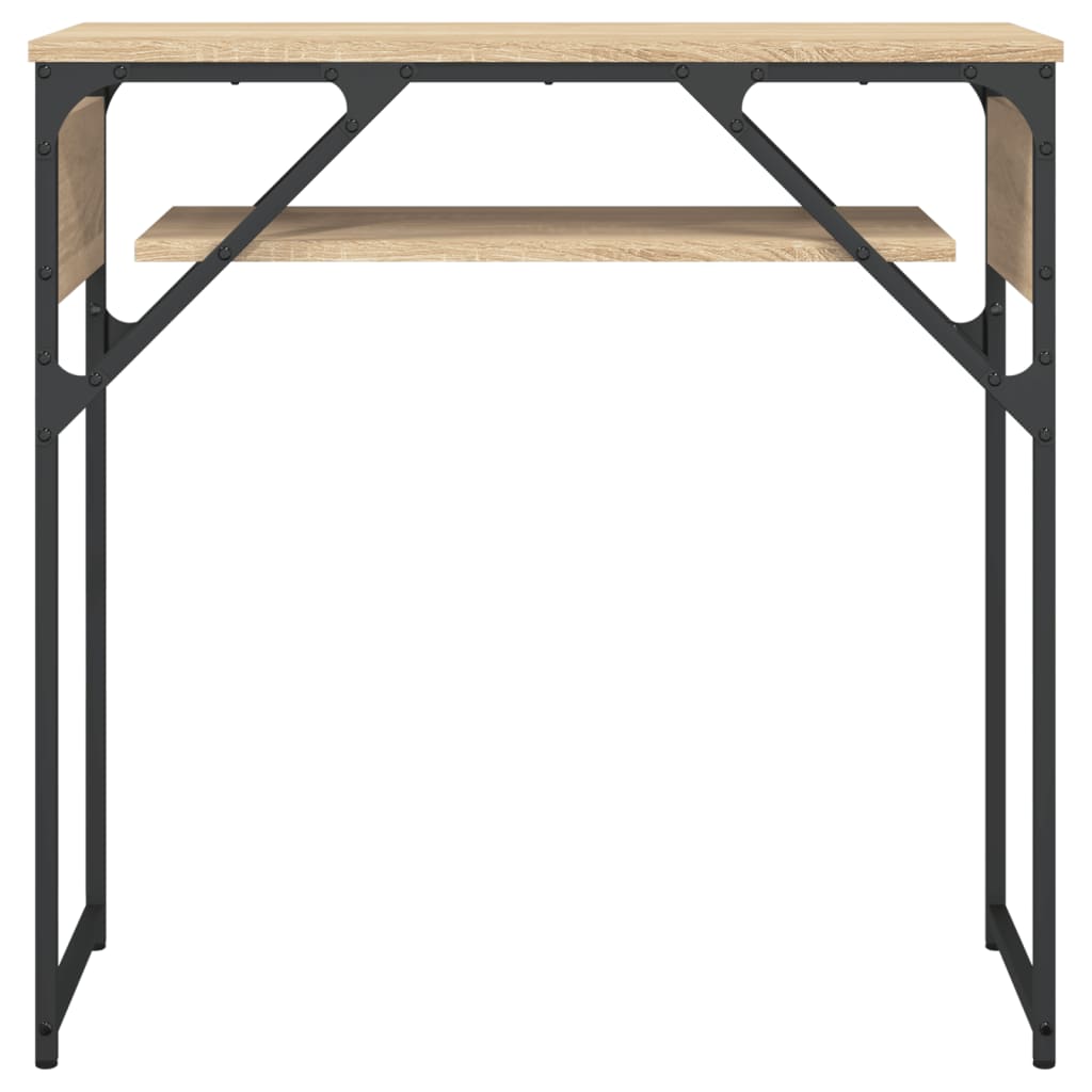 Table console avec étagère chêne sonoma 75x30x75 cm