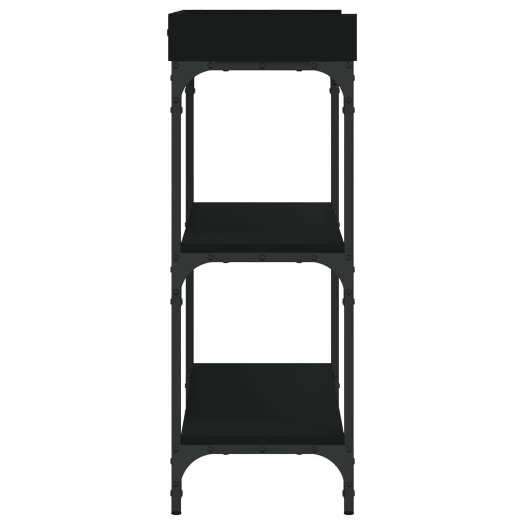 Console table with black shelves 100x30x80 cm