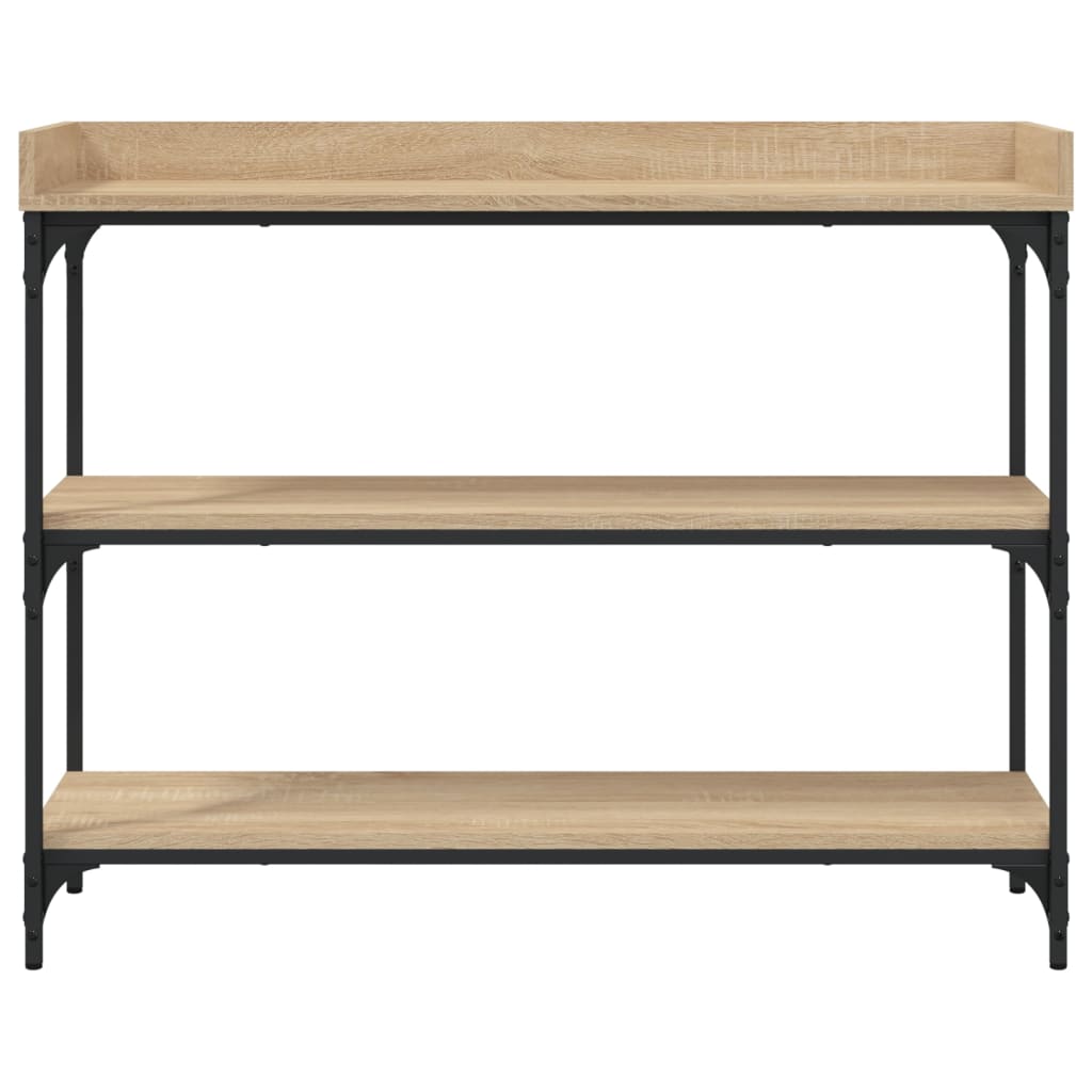 Console table with Sonoma oak shelves 100x30x80 cm