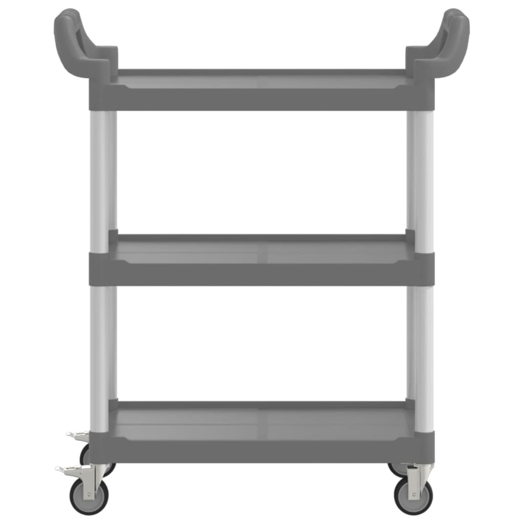 Cart at 3 gray levels 81x41x92 cm aluminum
